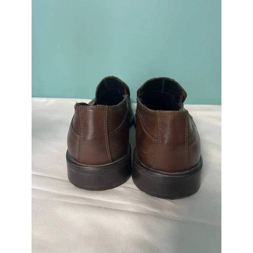 ALFANI men's Italian leather‎ Pablo Brown top rubber sole shoes Size 11. S -317
